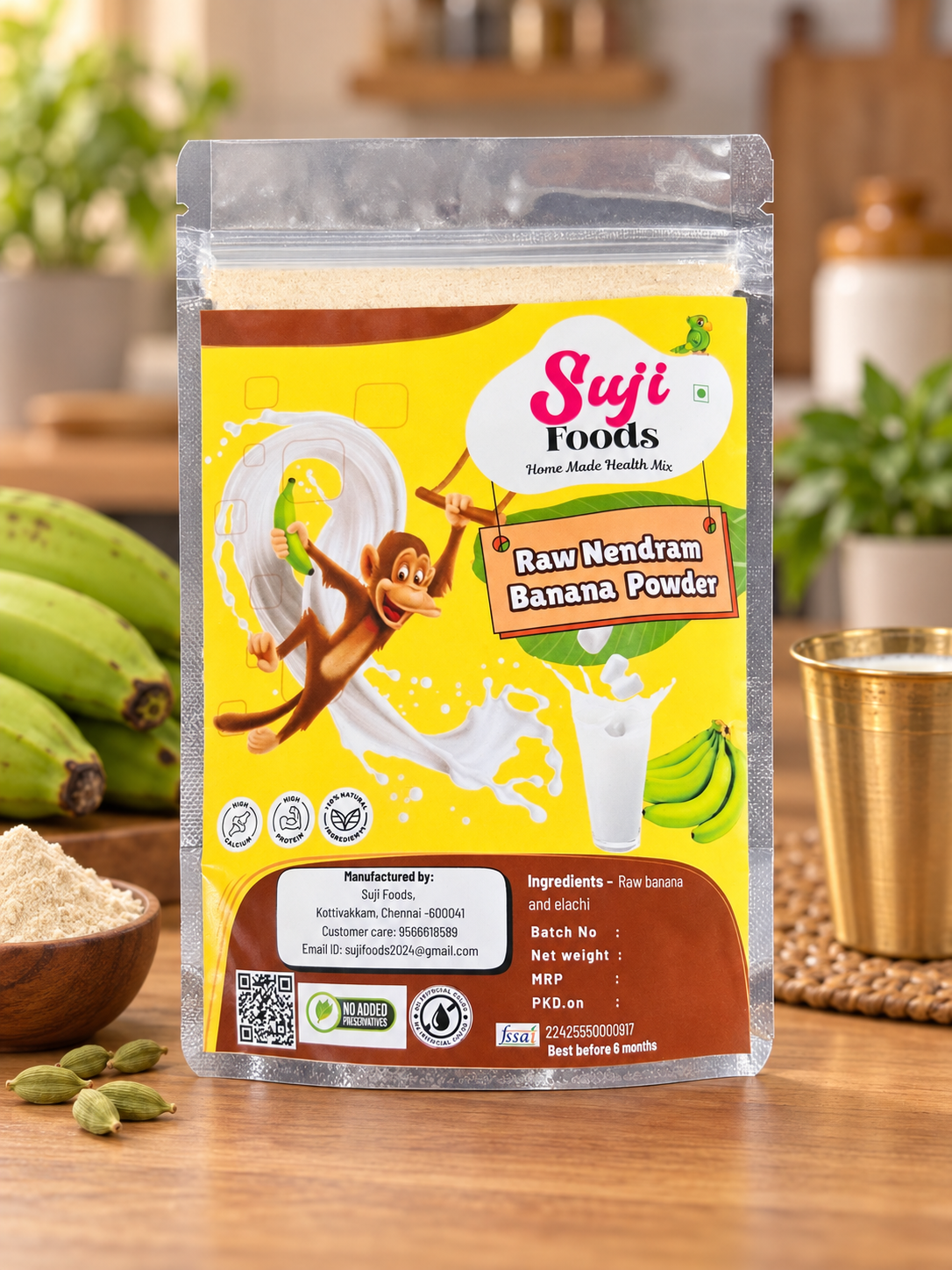 Raw Nendram Banana Powder Raw Nendram Banana Powder